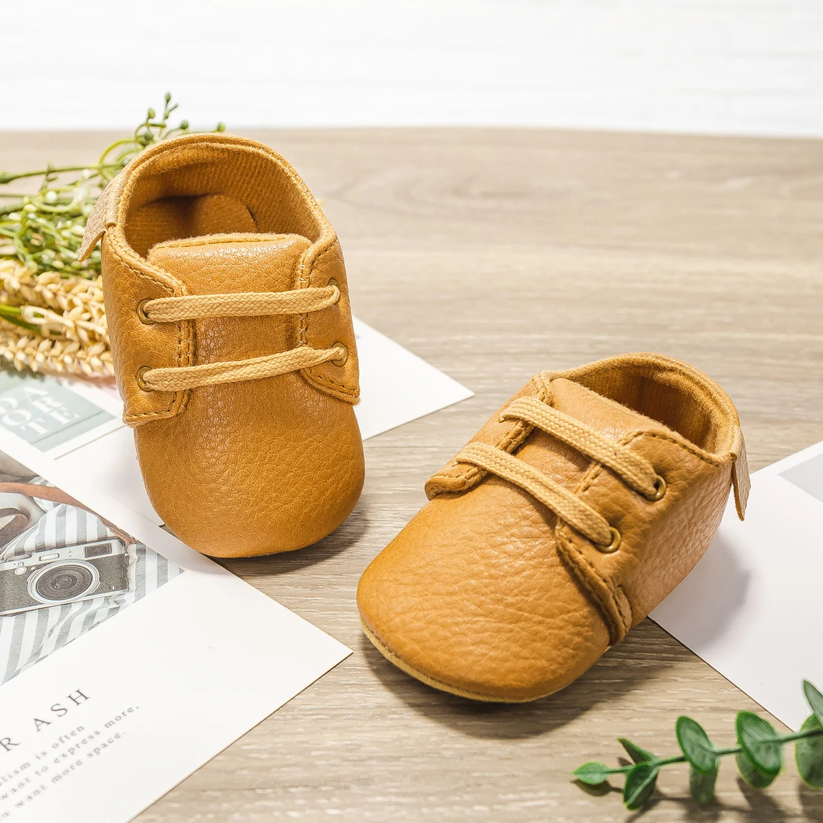 Toddler Newborn Shoes First Walker Pu Leather Shoes Baby Boys