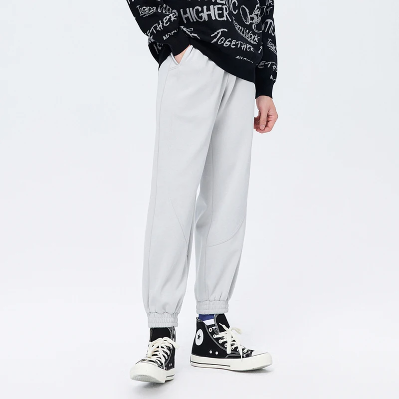 Mens Sports Pants Semir Men Pants Casual Pants Autumn Fashion Comfortable Elastic Simple Design Loose Casual Sports Jogging Trousers