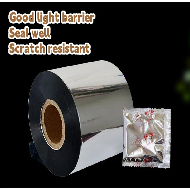 Silver food plastic film packaging bag, fully automatic tea bag machine, packaging machine, tea material