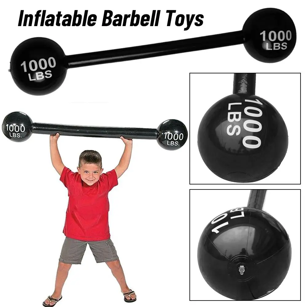 Decoration Parent-child iInteraction Fun Game Barbell Event Game Props Inflatable Barbell Simulation Gym Funny Toys 5