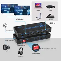 HDMI Matrix 4X2 with Audio 4K 60Hz HDMI 4 in 2 out Matrix Switch splitter HDCP 2.2 EDID Audio for PS4 Xbox DVD HDTV amplifier - Image 2