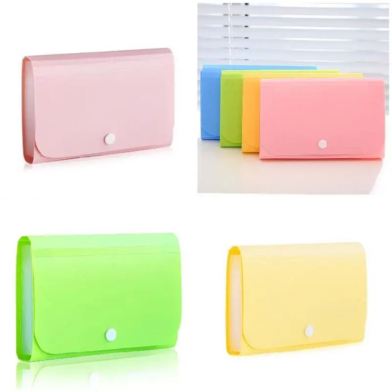 File Document Bag 12 Layers Pouch Bills Folder Card Organizer Fastener Office Mini Package EM88