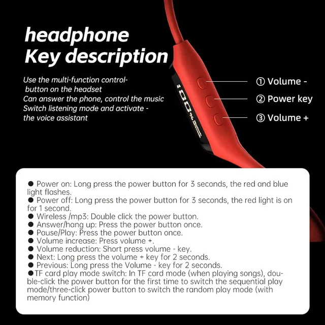 POLVCD S10 Open Bone Transmission Bluetooth 5.4 Earphones 32GB Memory LED Display Swimming Earbuds 6