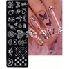 3pcs Bow Tie Nail Stamping Plates Butterfly Design Floral Flower Leaf  Nail Art Stamp Stencil Printing Template Manicure Tools 4