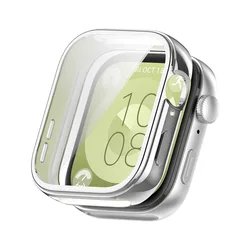 Premium TPU Screen Protector Case - Protective Bumper Shell for Huawei Watch Fit 3 (Silver)