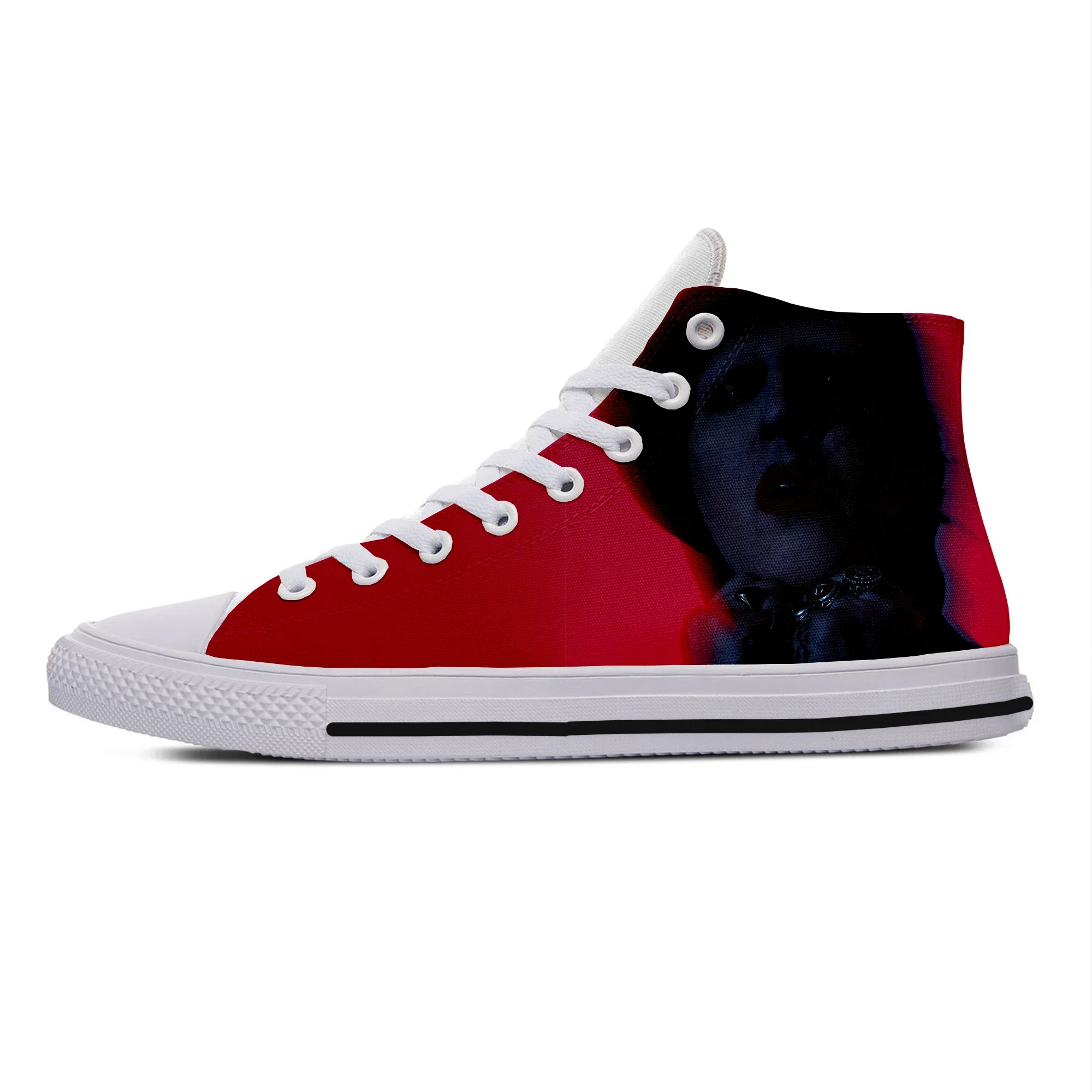 Rock Band Music Singer Marilyn Manson High Top High Quality Sneakers Mens Womens Teenager Canvas Sneaker Couple Shoe Custom Shoe