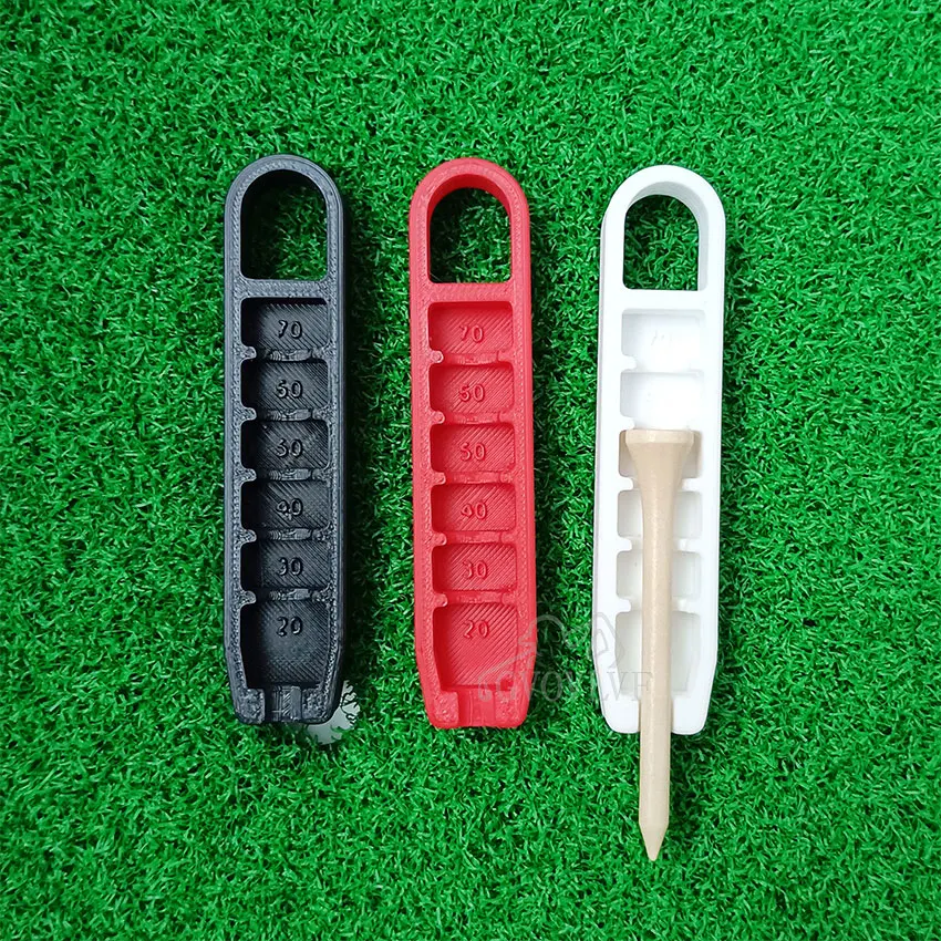 Golf Tee Height Adjuster Tees Holder Precision Adjustable Golf Tee Height Setup Tool Training Accessories White Black and Red