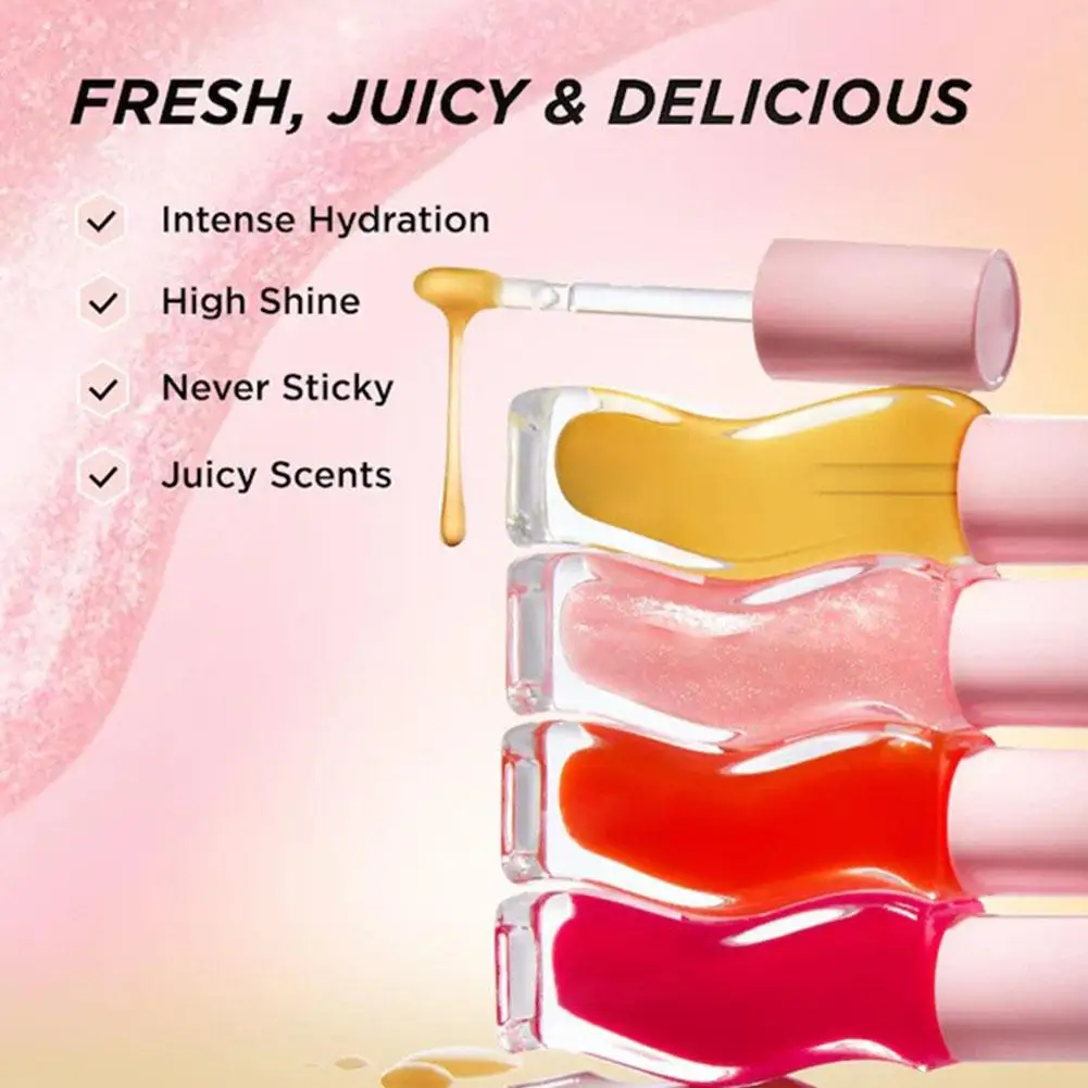 Water Light Honey Essence Lip Oil Long Lasting Moisturizing Fruity Shimmer Jelly Reduce Lip Lines Liquid Lipstick Gloss Makeup 5