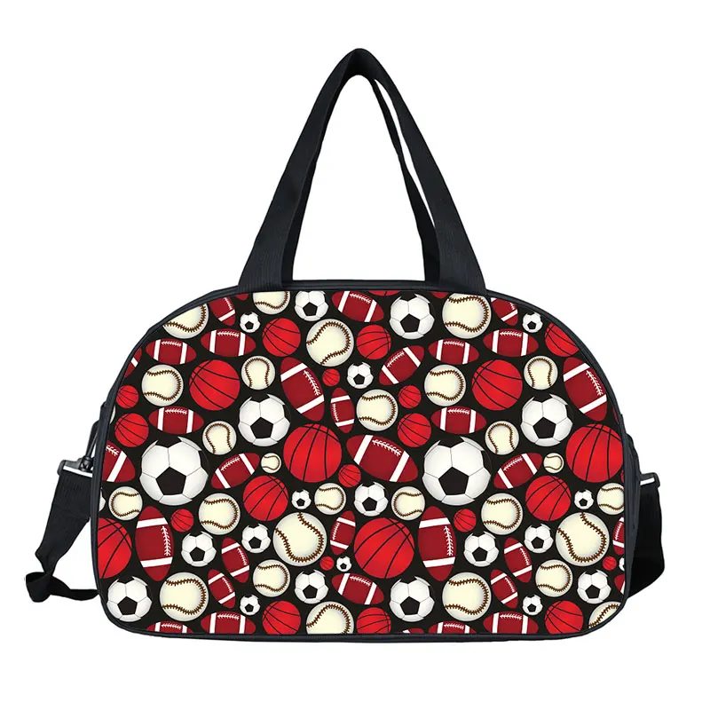 

Cool Soccerly Footbally / Basketball Baseball Print Travel Totes Casual Handbags Outdoor Multifunction Duffle Bags Shoes Holder