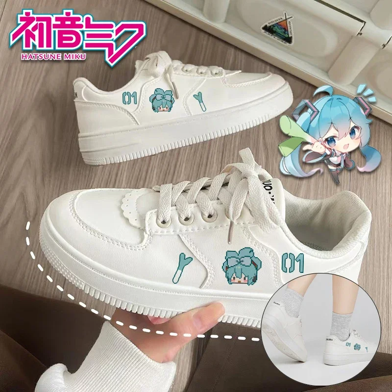 Hatsune Miku zapatos informales para mujer, zapatillas planas para