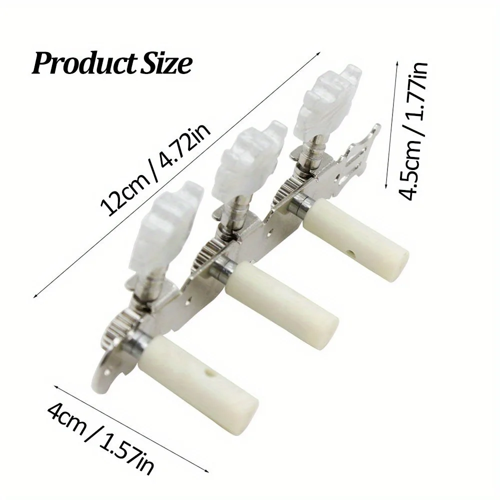 3-Peg Cluster Open-gear Classical Guitar Turners Flower Pattern Guitar Tuning Pegs for Acoustic Classical Guitars 2 Sets 1L1R