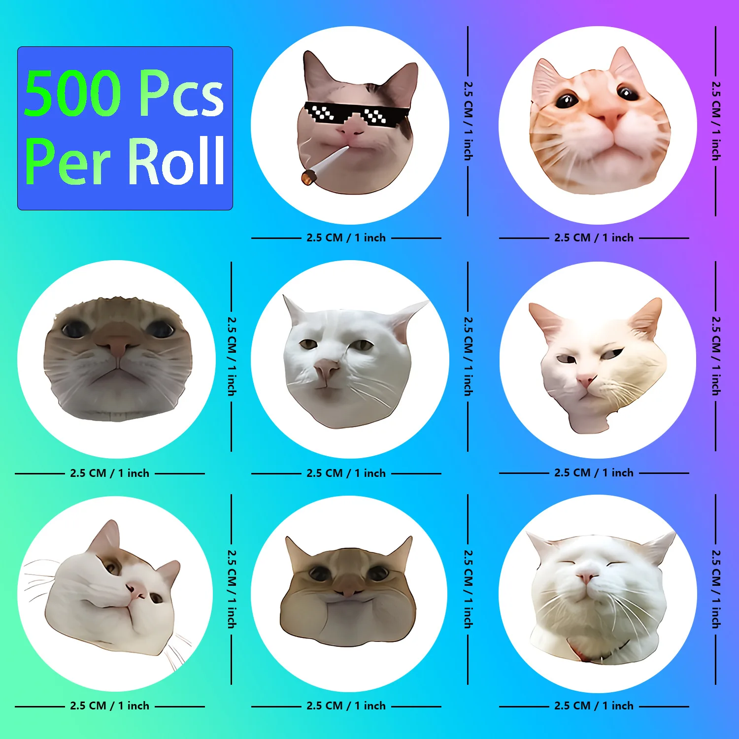 500 Pcs/roll Cat Dog Teacher Reward Sticker Fun MotivationSticker for School Teacher Student Stationery Stickers Kids