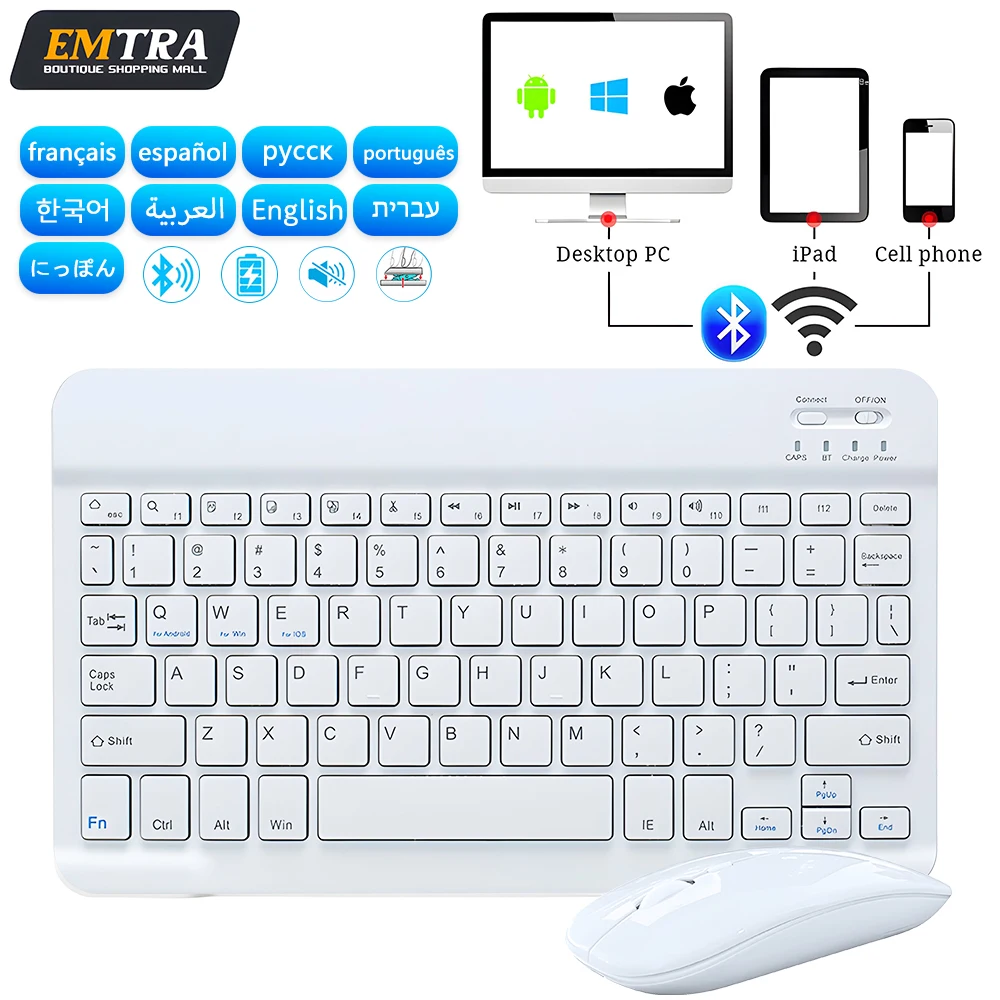 Wireless Keyboard Mouse iPad Keyboard Wireless Keyboard Tablet Keyboard EMTRA Wireless Keyboard and Mouse for iPad