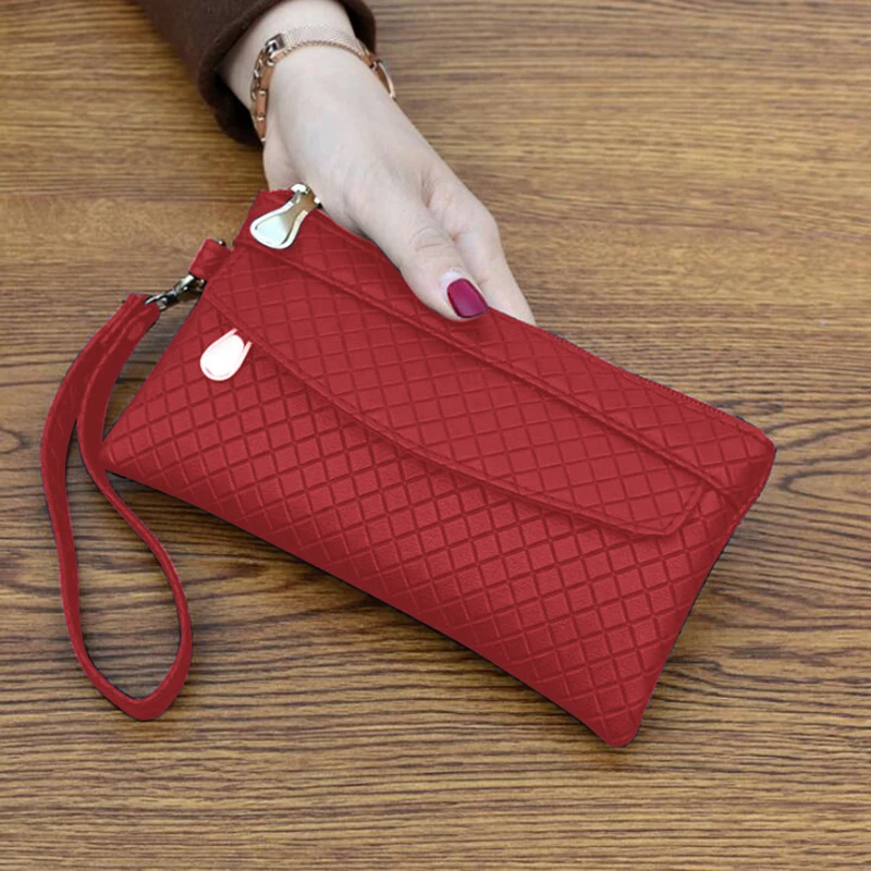 Women Fashion Exquisite Shopping Bag Wallet Portable Casual PU Leather Hangbag Purses Coin Pocket Waterproof  Solid Color 2024 6