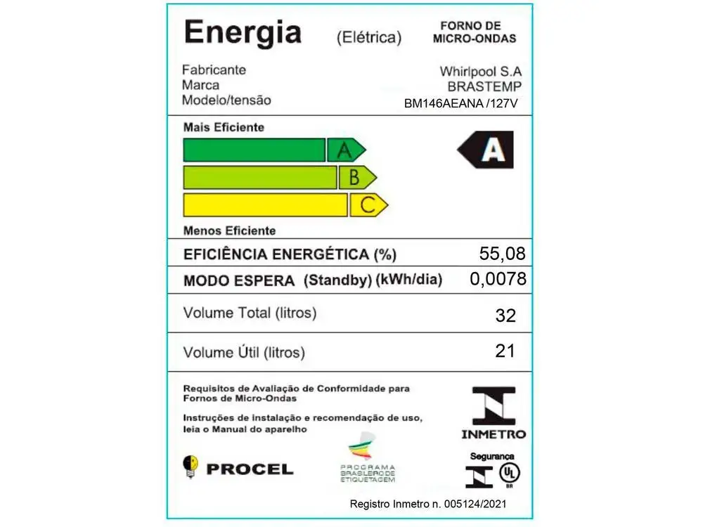 Micro-ondas Brastemp 32L de Embutir Preto - 110V 6