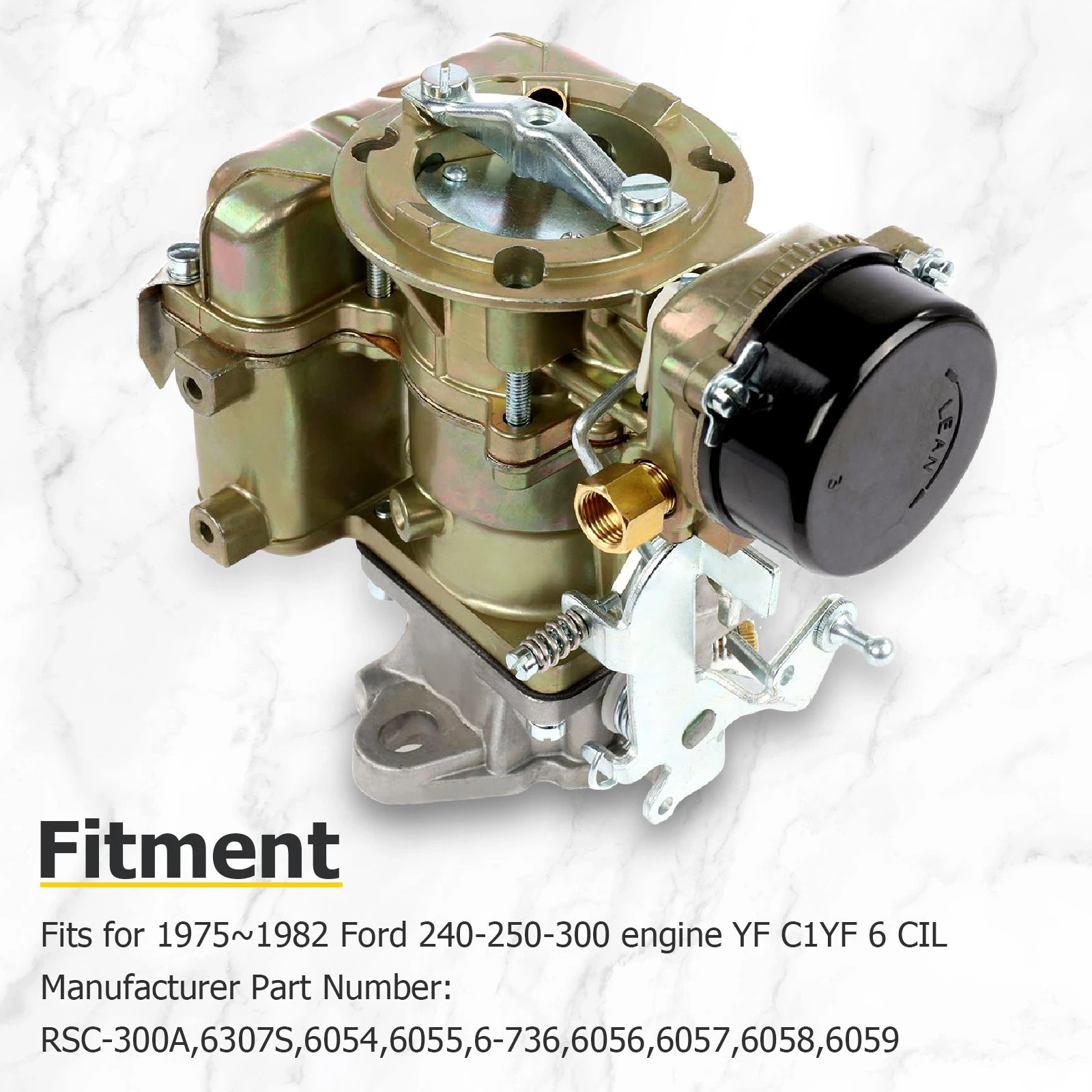 Automative Carburetors Replacement for 1975~1982 Ford 240-250-300 Engine YF C1YF 6 CIL D5TZ9510AG carburadores