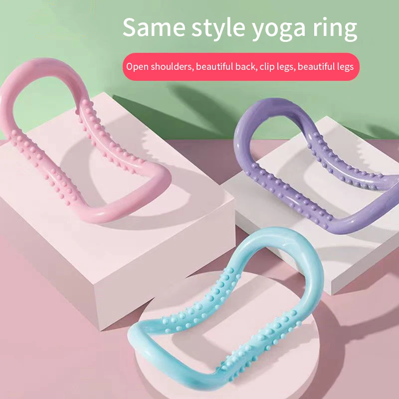 Yoga Circle Pilates Stretch Ring Home Women Fitness Equipment Fascia Massage Body Workout Exercise Resistance Support Tool 1PC