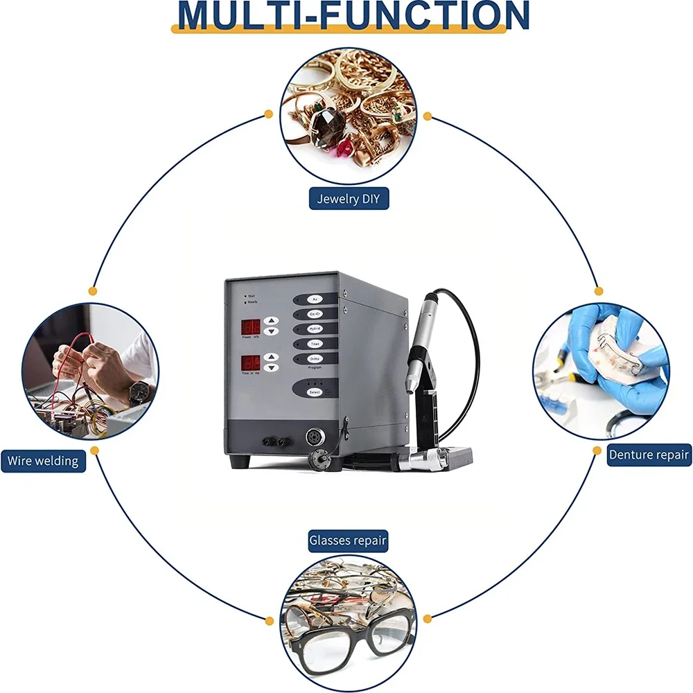 150A Jewelry Stainless Steel Spot Laser Welding Machine Automatic CNC Handheld Pulse TIG Welding Machine For Welding Jewelry 4