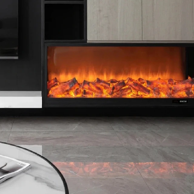 Three-sided Multifunctional Decorative Multi-flame Color-changing Heated With 6 Colors Led Light Electronic Fireplace 5