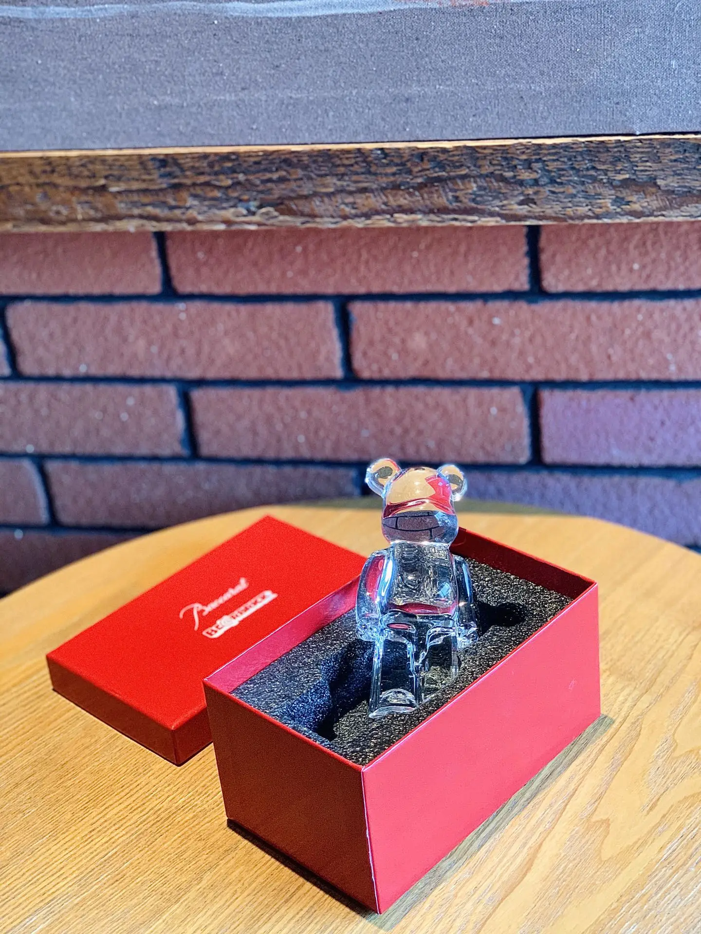 Be@rbrick baccar crystal bear bearbrick 200% 14.3cm transparent color black building block bear trend doll decoration gift