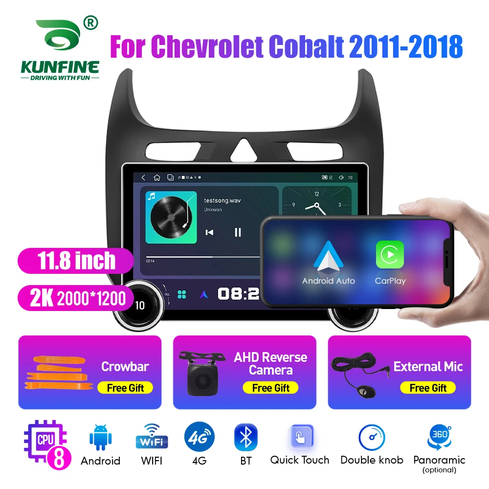 

11.8 Inch 2K Double Knobs 2 Din Car Radio For Honda Cobalt 2011-2018 Car Radio DVD Multimedia Video Player Android Auto Carplay