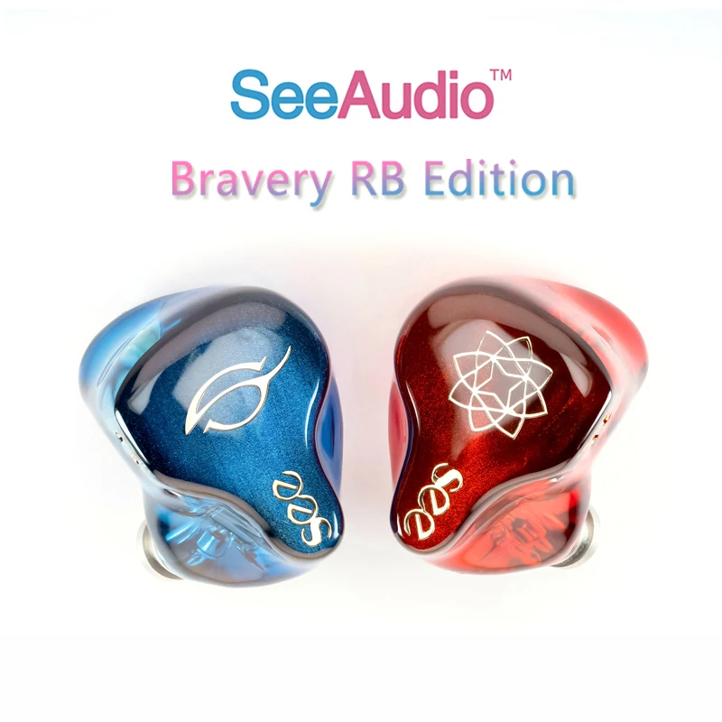 

SeeAudio Bravery RB Edition HiFi Earphone 4BA Balanced Armature In-Ear IEM Resin Treble Vocal Music 0.78 2Pin Detachable Cable