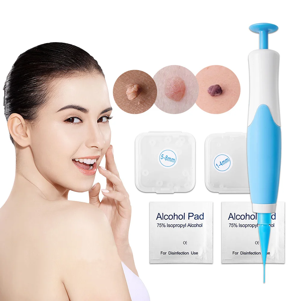 2 In1 Skin Tag Mole Wart Removal Kit Cleaning Tools Skin Care Wart Treatments Remover