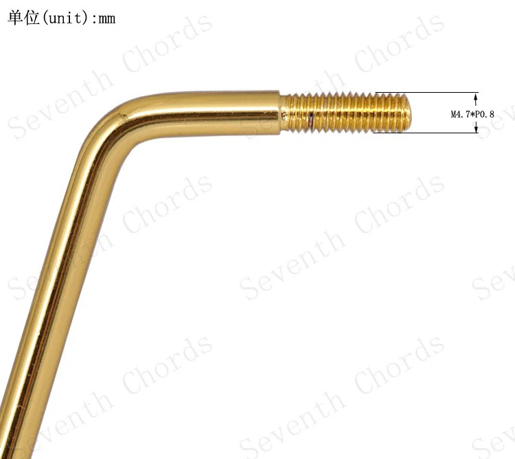 Thread diameter 4.7mm (M5) Screw-in Tremolo Arm Whammy Bar for ST Style Electric Guitar
