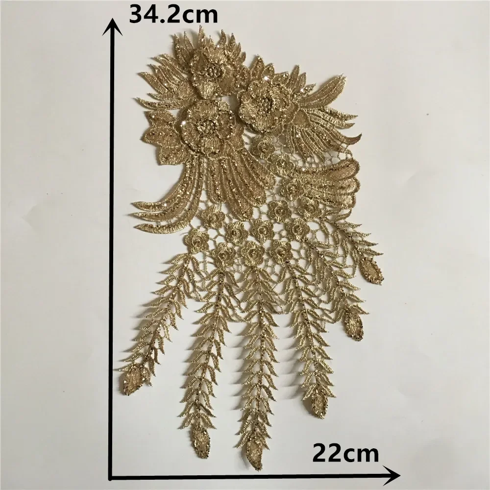 Gold and Silver Sequined Shirt Fake Collar Decoration Rhinestone Feather Clothing DIY Supplies Accessories 1 piece clothing accessories