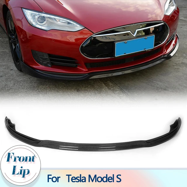 Carbon Fiber Car Front Bumper Lip Spoiler For Tesla Model S Sedan 4 Door  85d P85d 2012 - 2015 Front Lip Spoiler Two Style - Bumpers - AliExpress