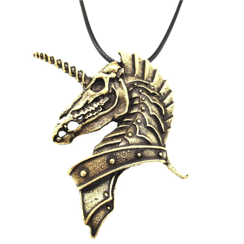 10Pcs Unicorn Pendant Viking Horse Talisman Gothic Skull Jewelry Necklace Amulet Protection Wholesale Lots Bulk Bundles