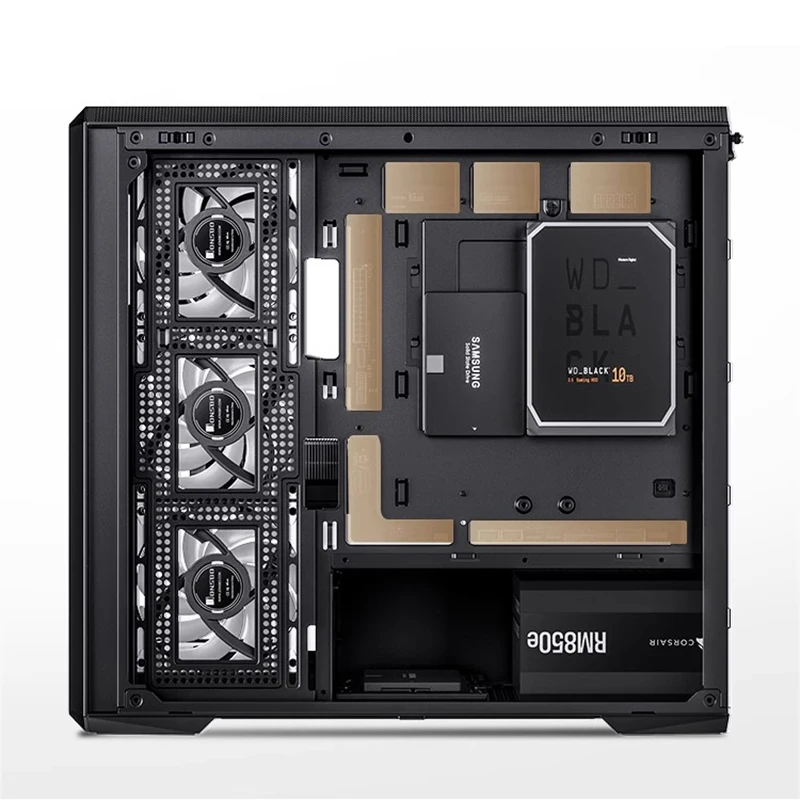 D301 M-ATX Chassis Sea View Room Straight Glass Transparent Support 360 Water-Cooled Back Plug Motherboard PC Game Case