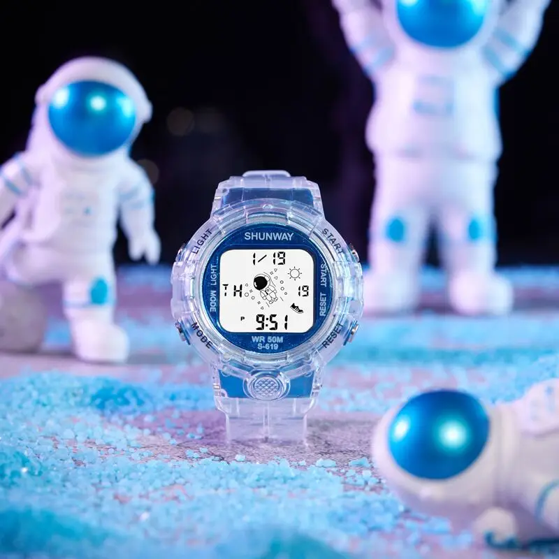 

Astronaut Large Square Screen LED Digital Watch for Women Sports Brand Waterproof Chronograph Digital Men Watches Reloj Hombre