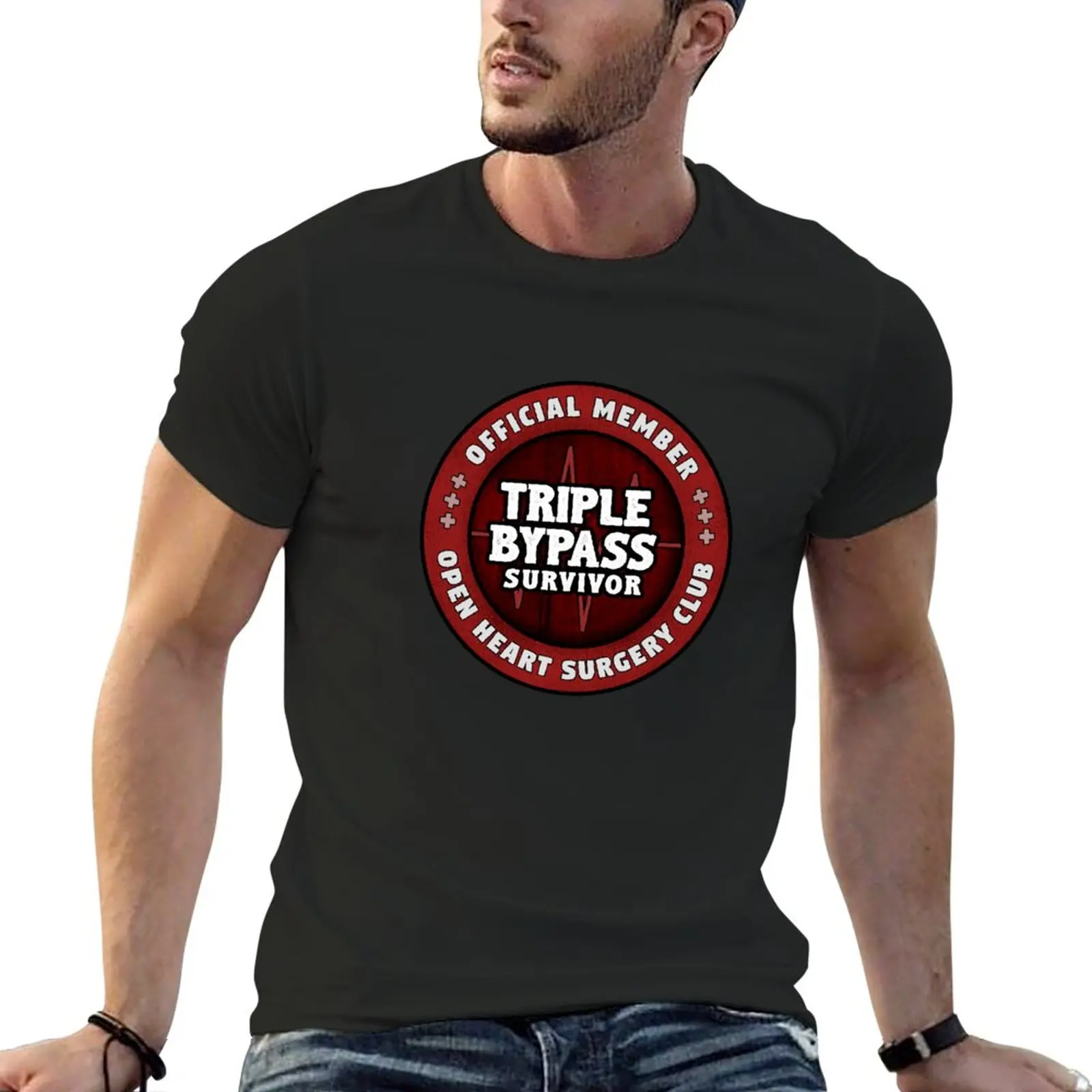 

Triple Heart Bypass Survivor Open Heart Surgery Recovery Gift T-Shirt Tee shirt new edition summer tops funny t shirts for men