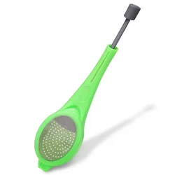 Enhanced Flavor Tea Infuser with Built-in Plunger - Reusable Strainer for Optimal Steeping and Stirring (A)