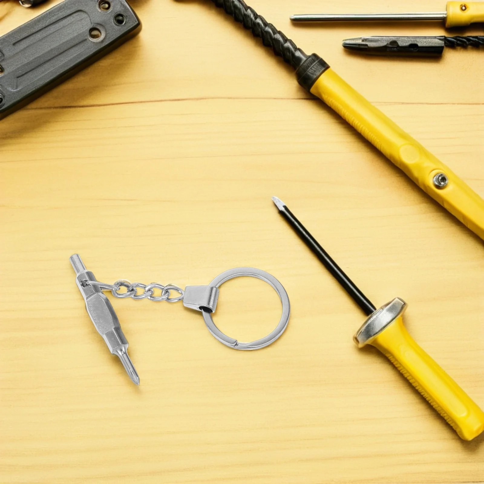 핑거보드 도구 미니 더블 헤드 스크루드라이버 DIY 핑거 스케이트보드 수리 핑거보드 너트 드라이버 실버 휴대용