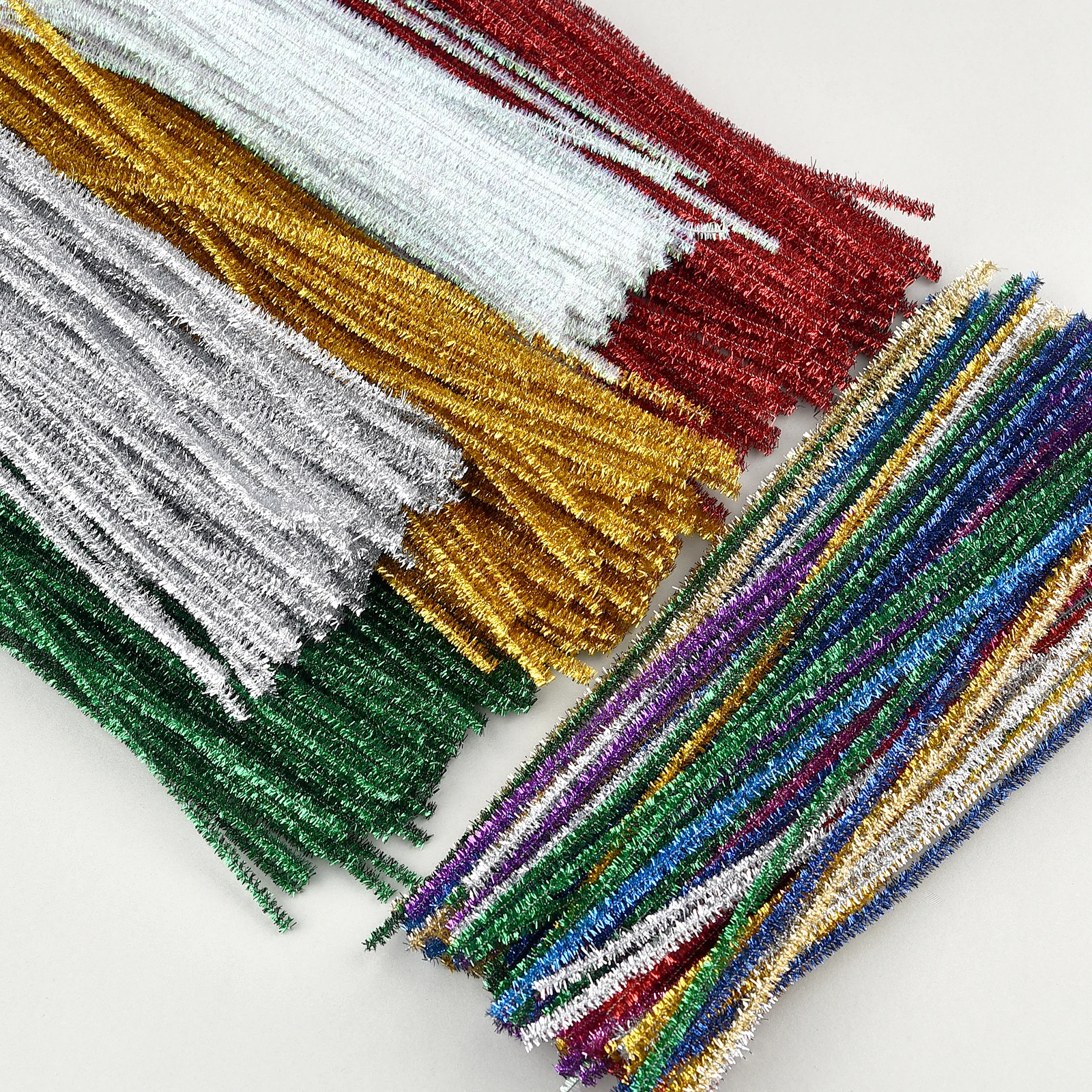 100 stücke Chenille Stiele Spielzeug DIY Streifen Twist Bar Amboss Draht Handwerk Rohr Kreative Hobby Kinder Plüsch Stick Chenille Sticks – Detail 3