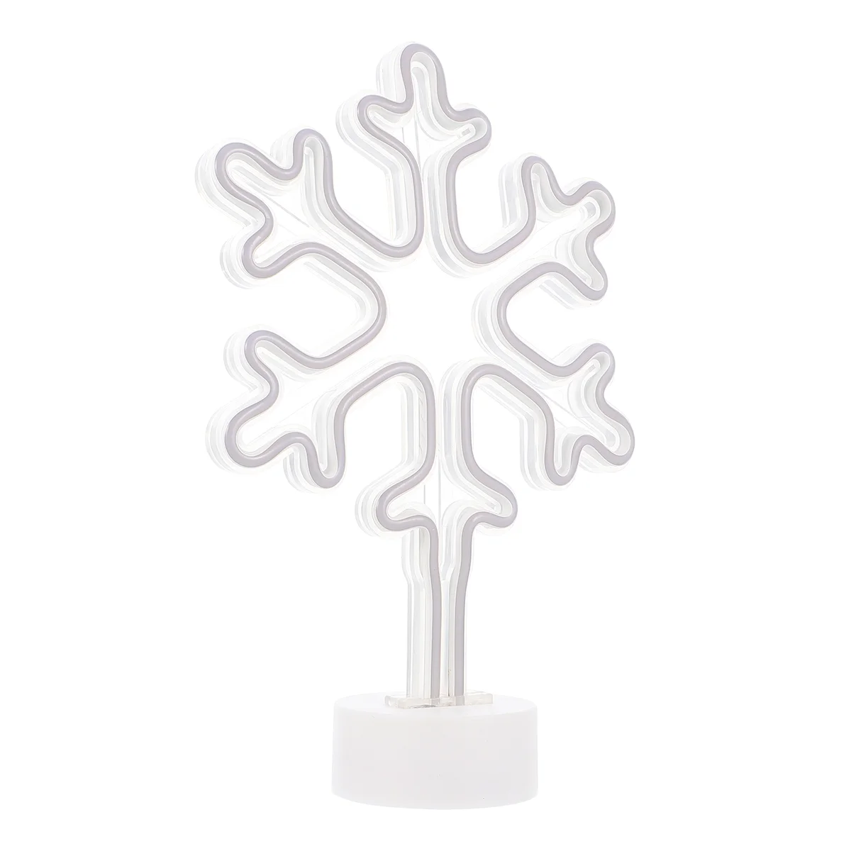 

Decorate Snowflake Neon Sign Home Merry Christmas Plastic Decorative Night Lamp
