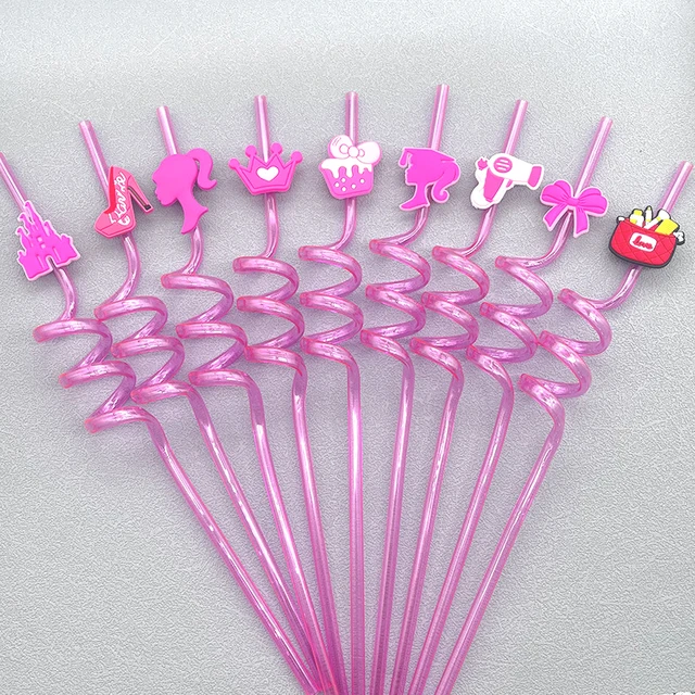 Barbie Straw Topper Straw Decoration Barbie Checker Straw 