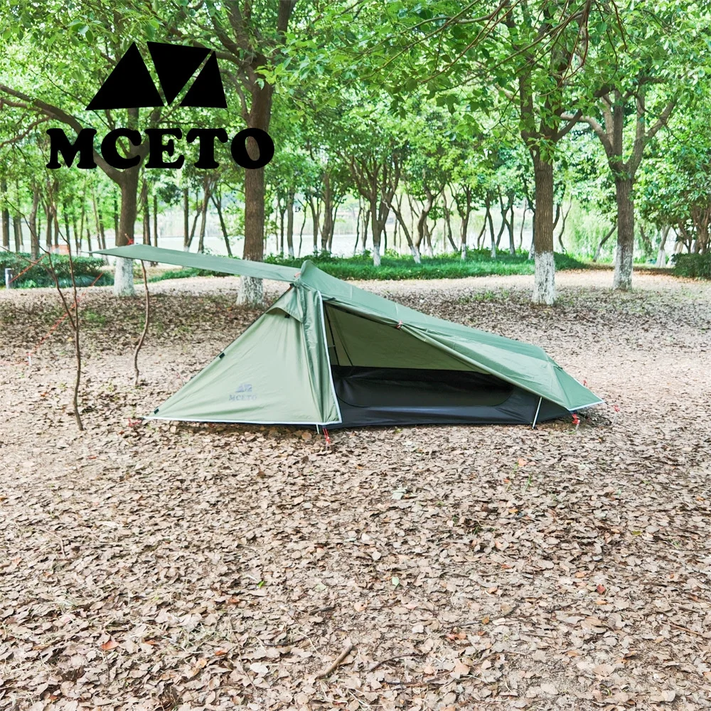 2 People Camping Tent Ultra Light Hiking Backpack Tent Dual Layer Waterproof Outdoor Travel Tunnel Portable Trekking