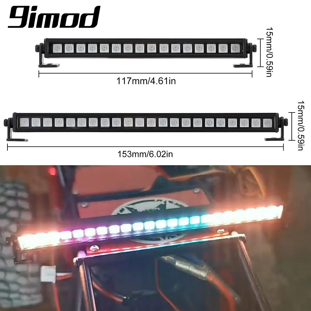 VGEBY Barre lumineuse à LED RC Lampe de toit de simulation 36 LED