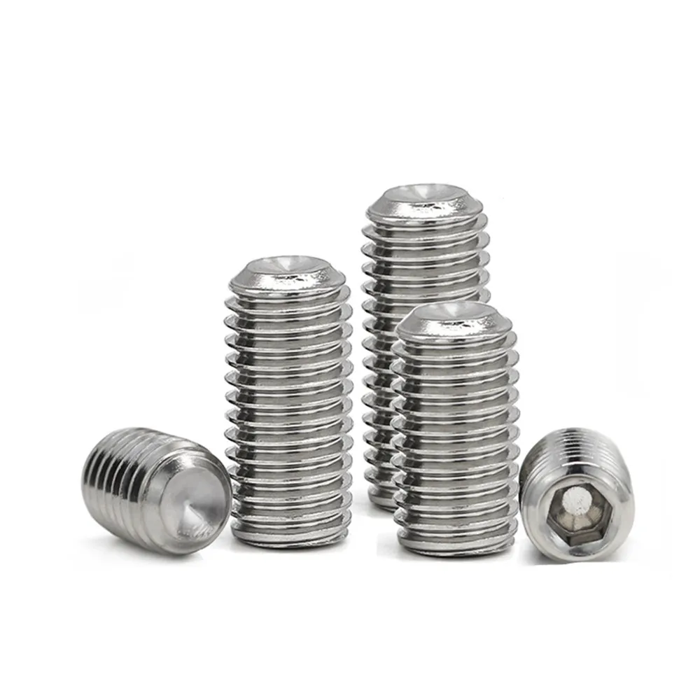 5 Pezzi Perni Filettati/viti Vermi M4 Con Taglio Ad Anello DIN916 - Foto 2