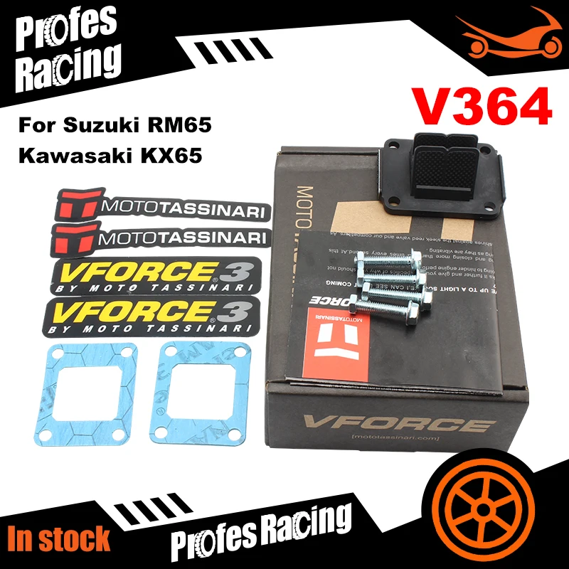 

V364A For Suzuki RM65 Kawasaki KX65 Glass Fiber VFroce KX RM 65 All Years Motorcycle Carbon Fibe VFroce Reed Valve System Kit