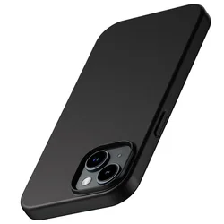 Luxury Matte Black Ultra-Thin Silicone Soft Case for 16 Pro Max (Black TPU Case)