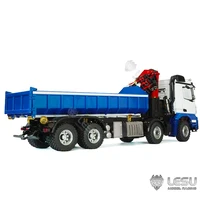 RCLESU 1/14 Truck remote control model Metal toy ro-ro truck crane full unloading paint RTR 2
