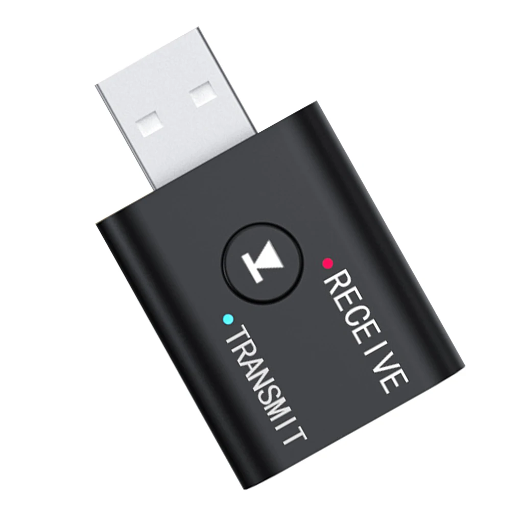 

Bluetooth 5.0 Audio Adapter 2-in-1 Wireless Transmitter Receiver with USB 3.5mm Audio Interface
