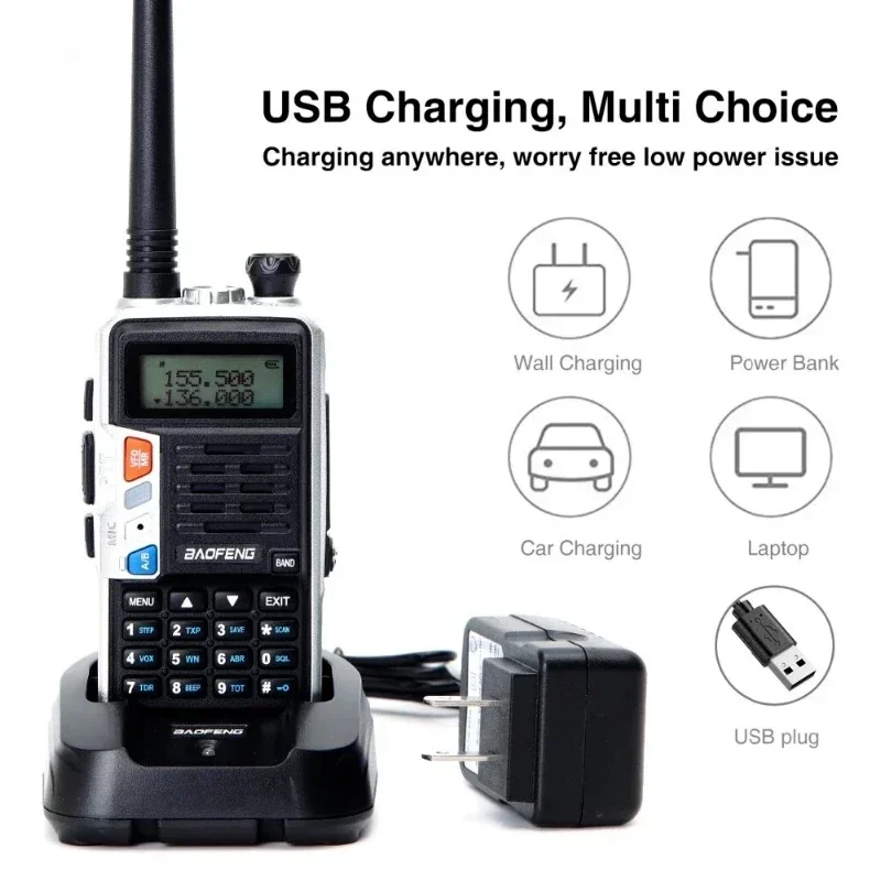 BAOFENG UV-S9 Plus V1 V2 4W Powerful Handheld UHF VHF Dual Band 16KM Long Range Waterproof Walkie Talkie Ham Two Way Radio