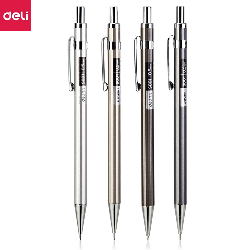 델리 금속 기계 연필 드로잉 0.5MM 0.7MM portaminas механичесий иарандаш 학교 학생 미술 문구 용품에 대한