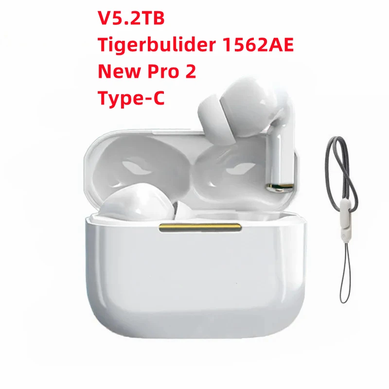 

2023 Type-C PRO 2 V5.2TB TWS Bluetooth 5.3 Earphone Wireless Headphone with airoha 1562AE high quality model byTigerbuilder New