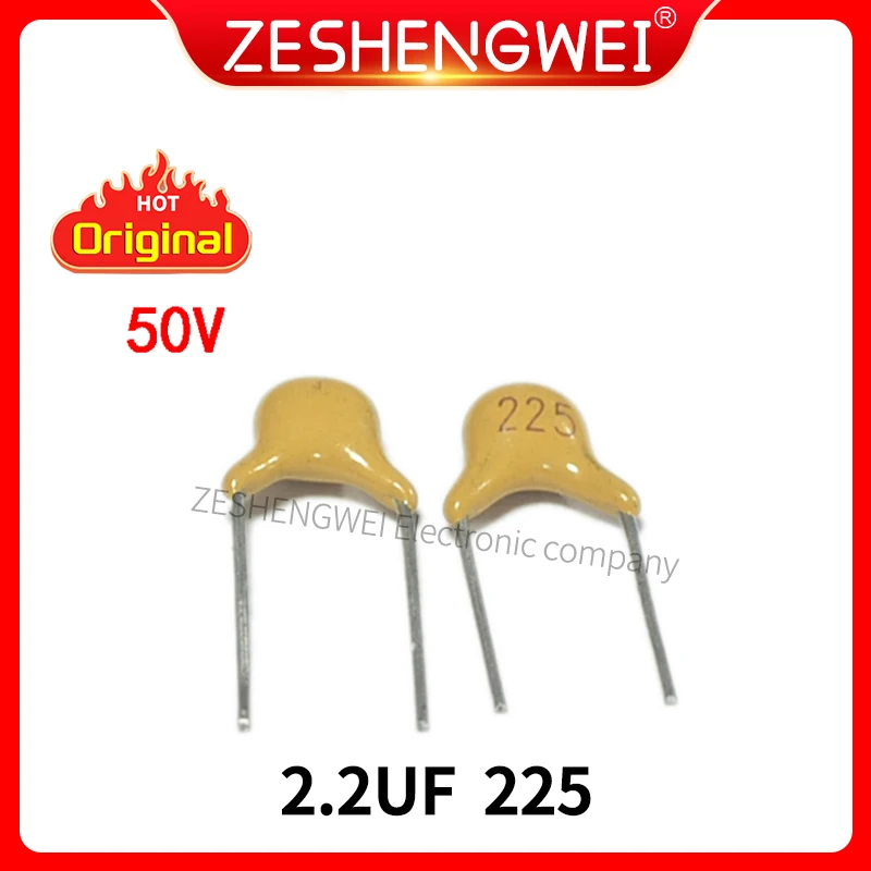 100PCS Monolithic Capacitor 2.2UF 225 50V Pin Pitch 5.08 MM ± 20% The Infinite Capacitance 100pcs monolithic capacitor 20pf 200 50v pin pitch 5 08 mm ± 5% the infinite capacitance